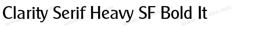 Clarity Serif Heavy SF Bold Italic字体转换